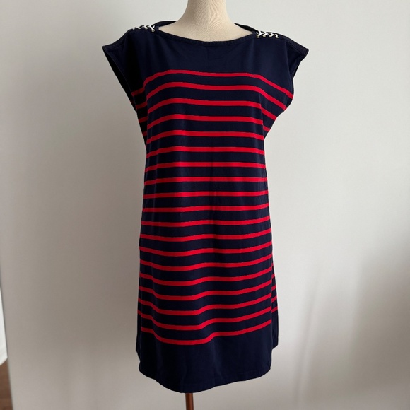 Tommy Hilfiger - Red & Blue Stripe Midi Dress - Picture 1 of 7